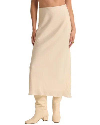 Z Supply Europa Poly Sheen Skirt In Neutral