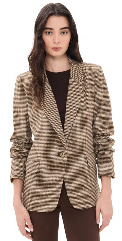 Z Supply Evan Check Blazer Dark Chocolate