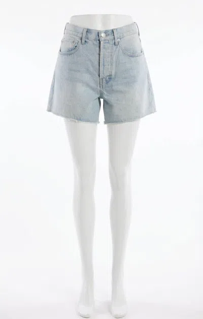 Z Supply Everyday Hi Rise Denim Shorts In Blue