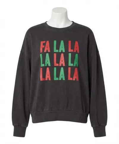 Z Supply Fa La La Sunday Sweatshirt In Black Sand