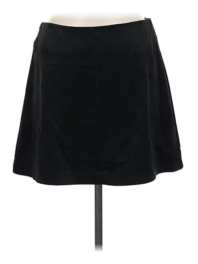 Pre-owned Z Supply Faux Leather Skirt In Black