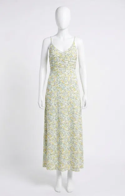 Z Supply Faya Idra Ditsy Maxi Dress In Cloud In Green