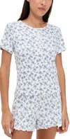 Z Supply Faye Ditsy Top Crystal In Blue