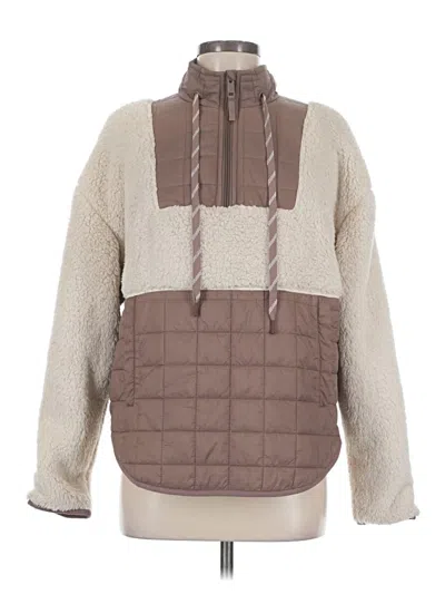 Pre-owned Z Supply Fleece Jacket In Brown