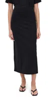 Z Supply Gail Midi Skirt True Black In Black
