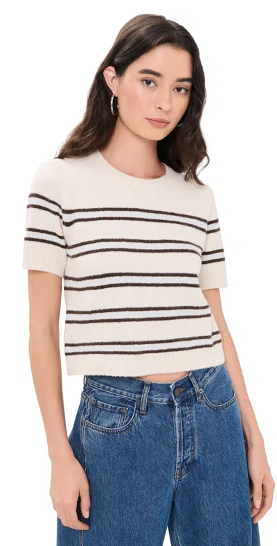 Z Supply Gatewood Stripe Sweater Light Oatmeal Heather In Neutral