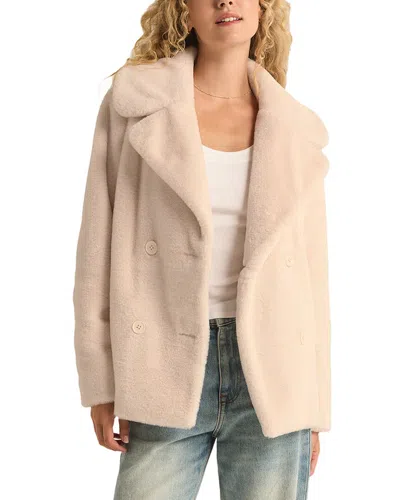 Z Supply Gem Double Breasted Coat In Neutral