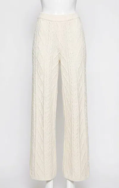 Z Supply Gemma Cable Pants In Vanilla Ice In Animal Print