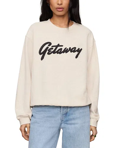 Z Supply Getaway Cotton Blend Boyfriend Sweatshirt In Neutral