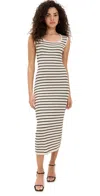 Z Supply Gisele Stripe Midi Dress Sandshell In Sandshell