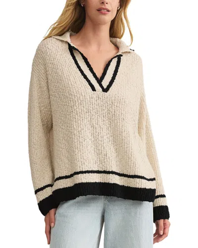 Z Supply Hammond Polo Sweater In Neutral