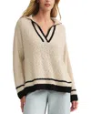 Z Supply Hammond Polo Sweater In Neutral