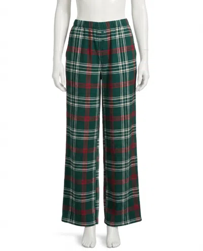 Z Supply Hangout Plaid Pants In Mistletoe In Green