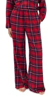 Z Supply Hangout Plaid Pants Haute Red In Red