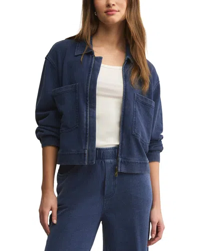 Z Supply Heritage Knit Denim Jacket In Black