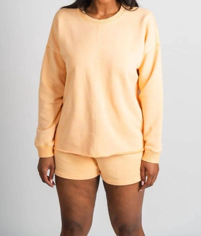 Z Supply Hermosa Sweatshirt In Orange Cream In Multi
