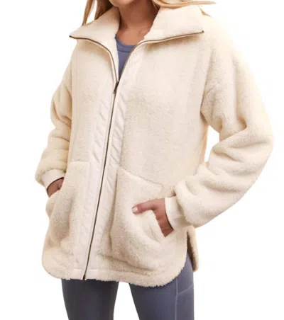 Z Supply Highest Peak Plush Jacket In Sandstone In Beige