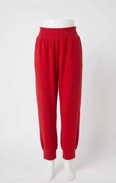 Z Supply Holly Dream Jogger Pants In Haute Red In Multi