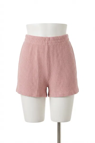 Z Supply Horizon Rib Short In Pink Pearl