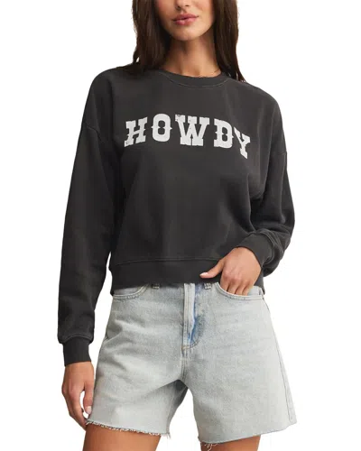 Z Supply Howdy Tomgirl Sweatshirt In Black