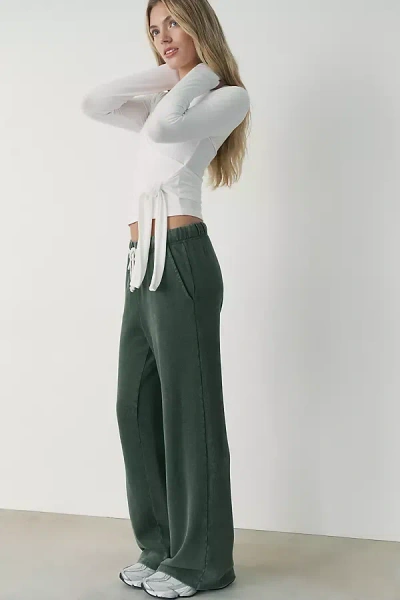 Z Supply Hunter 100% Cotton Knit Pants In Green