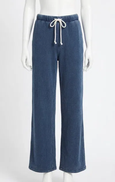 Z Supply Hunter Knit Denim Pants In Vintage Indigo In Blue