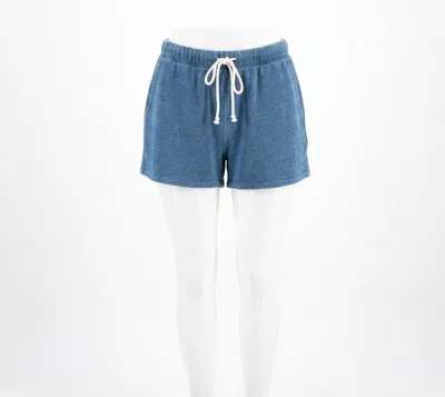 Z Supply Hunter Knit Denim Short In Calypso Blue Indigo