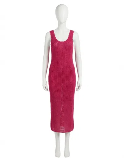 Z Supply Ibiza Sweater Dress In Dragon Fruit In Red