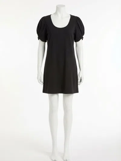 Z Supply Indi Slub Puff Sleeve Dress In Black
