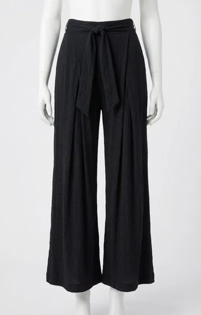 Z Supply Isla Pucker Knit Pant In Black