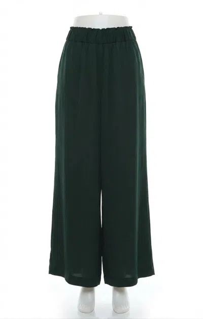 Z Supply Isolde Satin Pant In Garland Green In Black