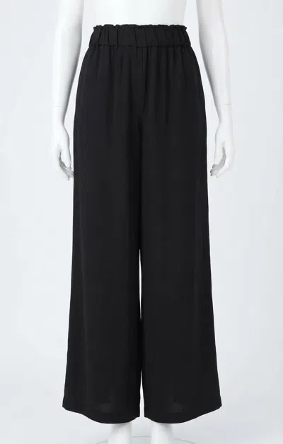 Z Supply Isolde Wide Leg Satin Pant In Black