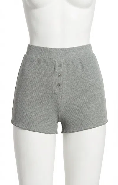 Z Supply Ivy Rib Short In Juniper In Gray