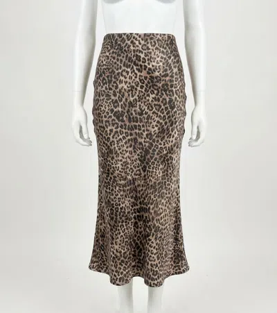 Z Supply Izabel Leopard Maxi Skirt In Desert Tan In Brown