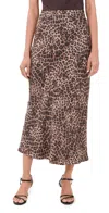 Z Supply Izabel Leopard Skirt Desert Tan In Brown