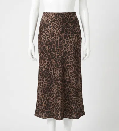 Z Supply Izabel Leopard Skirt In Desert Tan In Brown