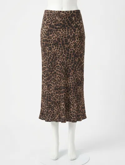 Z Supply Izabel Leopard Skirt In Desert Tan In Animal Print