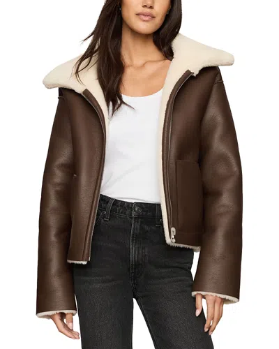 Z Supply Jensen Faux Leather Reversible Jacket In Metallic