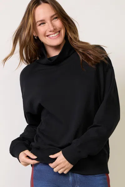 Z Supply Jensen Mock Sweatshirt In Black