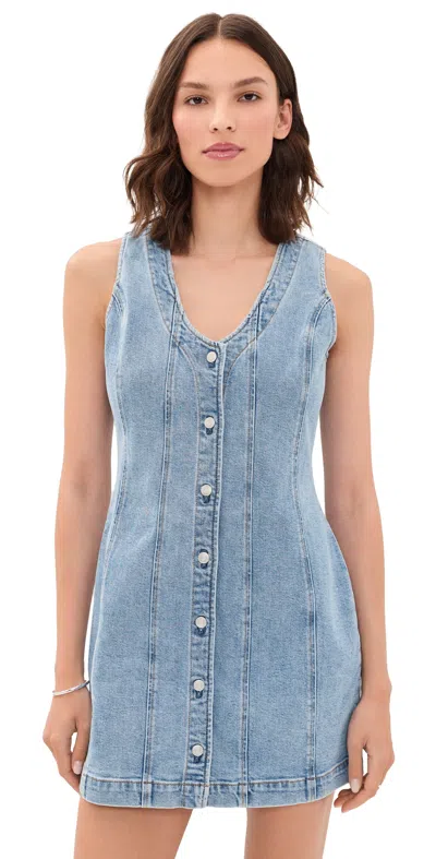 Z Supply Jolie Denim Mini Dress Avalon In Blue