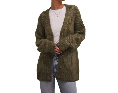 Z Supply Josie Cozy Cardigan In Kelp In Green