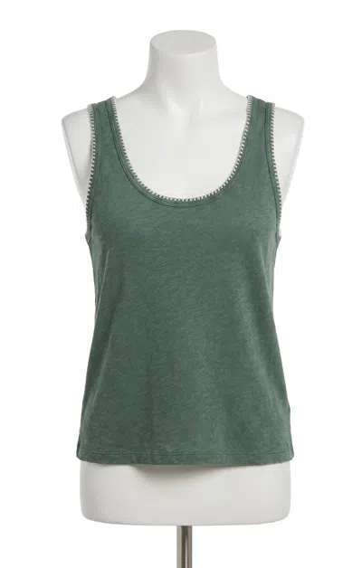 Z Supply Julian Crochet Tank In Everglade In Green