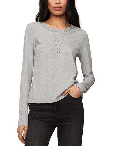 Z Supply Junie Cotton Long Sleeve Tee In Gray