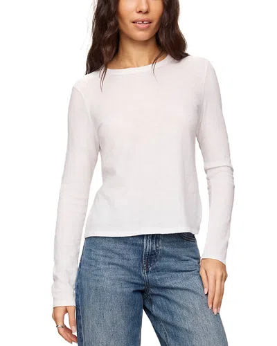 Z Supply Junie Cotton Long Sleeve Tee In White