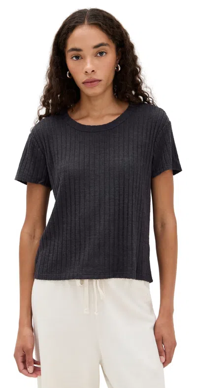 Z Supply Kara Rib Tee Black Sand