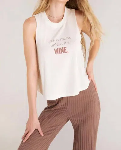 Z Supply Kayla Wine Tank In White Sand