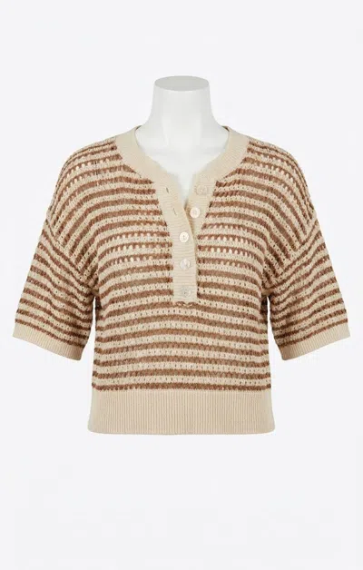 Z Supply Kylo Striped Sweater In Taro In Neutral
