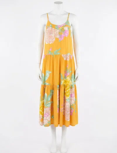 Z Supply Laila Floral Maxi Dress In Yellow In Multi