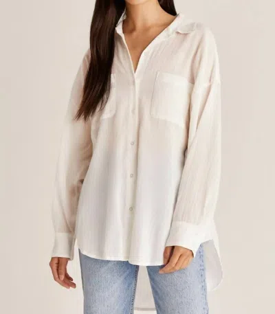 Z Supply Lalo Button Up Top In White