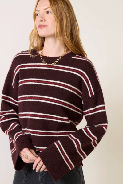 Z Supply Landon Striped Sweater In Orange
